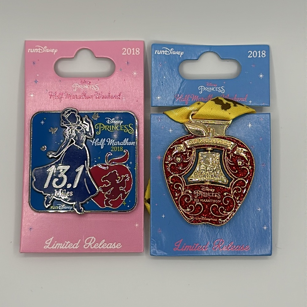 Run Disney princess half marathon weekend 2018 limited release Pins set Rare NWT